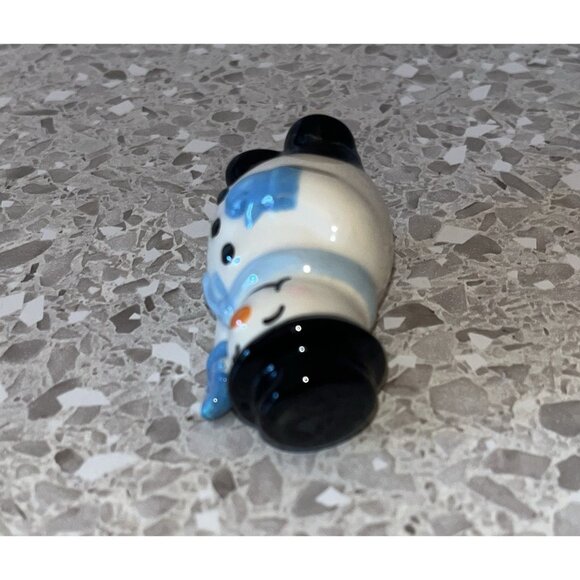 Nora Fleming Snowman Frosty Pal Snowman Mini Hand Painted Charm Blue Scarf - Picture 3 of 6
